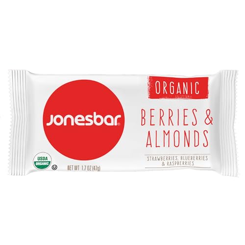 JONESBAR (Variety Pack, 12 Count (Pack of 1)), USDA Organic Fruit & Nut Bar, Non-GMO, Kosher, Vegan, Gluten Free, Simple Snack Bar