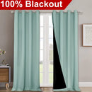 NICETOWN Grey Full Shade Curtain Panels, Pair of Energy Smart & Noise Blocking Out Blackout Drapes for Dining Room Window, Thermal Insulated Guest Room Lined Window Dressing(Gray, 52 x 84 inch)