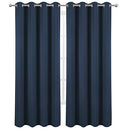 LEMOMO Blackout Curtains 52 x 84 inch/Black Set of 2 Panels/Thermal Insulated Room Darkening Bedroom Curtains
