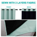 NICETOWN Grey Full Shade Curtain Panels, Pair of Energy Smart & Noise Blocking Out Blackout Drapes for Dining Room Window, Thermal Insulated Guest Room Lined Window Dressing(Gray, 52 x 84 inch)