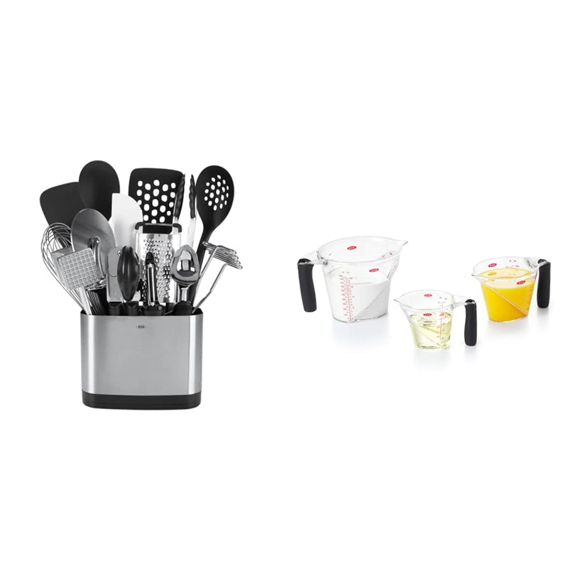 OXO Good Grips 15-Piece Everyday Kitchen Utensil Set, Silver