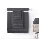 GLAMBURG 8-Piece Towel Set, Contains 2 Oversized Bath Towels 30x54, 2 Hand Towels 16x28, 4 Wash Cloths 13x13 - Quickdry Towel Sets, Ideal for Everyday use, Hotel & Spa - Black