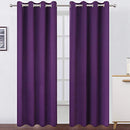 LEMOMO Blackout Curtains 52 x 84 inch/Black Set of 2 Panels/Thermal Insulated Room Darkening Bedroom Curtains