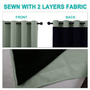 NICETOWN Grey Full Shade Curtain Panels, Pair of Energy Smart & Noise Blocking Out Blackout Drapes for Dining Room Window, Thermal Insulated Guest Room Lined Window Dressing(Gray, 52 x 84 inch)