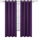 LEMOMO Blackout Curtains 52 x 84 inch/Black Set of 2 Panels/Thermal Insulated Room Darkening Bedroom Curtains