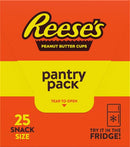 REESE'S Milk Chocolate Snack Size Peanut Butter Cups, Candy Pantry Pack, 13.75 oz (25 Pieces)