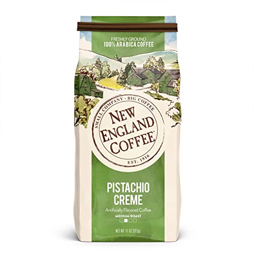 New England Coffee Hazelnut Crème Medium Roast Ground Coffee, 22oz Bag (Pack of 1)