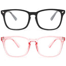 livho 2 Pack Blue Light Blocking Glasses, Computer Reading/Gaming/TV/Phones Glasses for Women Men,Anti Eyestrain & UV Glare (*B1 Light Blcak+Clear, Clear)