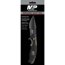 Smith & Wesson M&P SWMP13BS 8.2in High Carbon S.S. Folding Knife with 3.5in Serrated Clip Point Blade and Aluminum Handle for Tactical, Survival and EDC