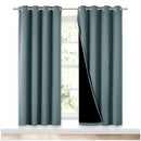 NICETOWN Grey Full Shade Curtain Panels, Pair of Energy Smart & Noise Blocking Out Blackout Drapes for Dining Room Window, Thermal Insulated Guest Room Lined Window Dressing(Gray, 52 x 84 inch)
