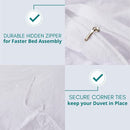 ALAZURIA Bedding Duvet Cover 2 Piece Set - Super Soft Prewashed, Duvet Covers Twin with Zipper Closure & 4 Corner Ties (1 Duvet Cover + 1 Pillow Case) Terracotta Pastel, Twin