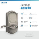 Schlage Encode Smart Wi-Fi Deadbolt with Century Trim in Matte Black