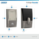 Schlage Encode Smart Wi-Fi Deadbolt with Century Trim in Matte Black