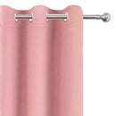 LEMOMO Blackout Curtains 52 x 84 inch/Black Set of 2 Panels/Thermal Insulated Room Darkening Bedroom Curtains