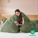 Nestl Twin Duvet Cover - Soft Double Brushed Light Grey Duvet Cover Twin/Twin XL, 2 Piece, with Button Closure, Duvet Cover 68x90 inches