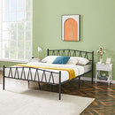 VECELO Modern Versatile Nightstands X-Design Side End Table Night Stand Storage Shelf with Bin Drawer for Living Room Bedroom, Set of 2 (Brown)