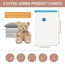 20 Pack Vacuum Storage Bags, Space Saver Bags (4 Jumbo/4 Large/4 Medium/4 Small/4 Roll) Compression for Comforters and Blankets, Sealer Clothes Storage, Hand Pump Included