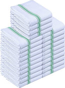 Utopia Towels Dish Towels, 15 x 25 Inches, 100% Ring Spun Cotton Super Absorbent Linen Kitchen Towels, Soft Reusable Cleaning Bar and Tea Towels Set (12 Pack, Blue)