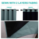 NICETOWN Grey Full Shade Curtain Panels, Pair of Energy Smart & Noise Blocking Out Blackout Drapes for Dining Room Window, Thermal Insulated Guest Room Lined Window Dressing(Gray, 52 x 84 inch)