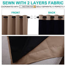 NICETOWN Grey Full Shade Curtain Panels, Pair of Energy Smart & Noise Blocking Out Blackout Drapes for Dining Room Window, Thermal Insulated Guest Room Lined Window Dressing(Gray, 52 x 84 inch)