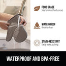 Gorilla Grip Heat and Slip Resistant Silicone Oven Mitts Set, Soft Cotton Lining, Waterproof, BPA-Free, Long Flexible Thick Gloves for Cooking, Kitchen Mitt Potholders, 12.5 in, Black