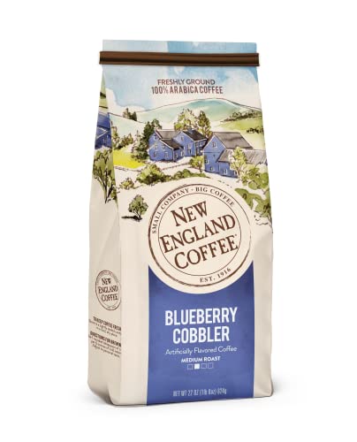 New England Coffee Hazelnut Crème Medium Roast Ground Coffee, 22oz Bag (Pack of 1)