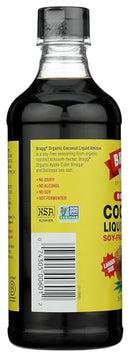 Bragg Organic Coconut Aminos – 16oz, Soy-Free Alternative, Gluten-Free, Dark & Rich Flavor for Cooking – Vegan, No Salt Added, Packed with Amino Acids – Plant-Based Seasoning & Marinade
