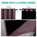 NICETOWN Grey Full Shade Curtain Panels, Pair of Energy Smart & Noise Blocking Out Blackout Drapes for Dining Room Window, Thermal Insulated Guest Room Lined Window Dressing(Gray, 52 x 84 inch)