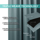 NICETOWN Grey Full Shade Curtain Panels, Pair of Energy Smart & Noise Blocking Out Blackout Drapes for Dining Room Window, Thermal Insulated Guest Room Lined Window Dressing(Gray, 52 x 84 inch)