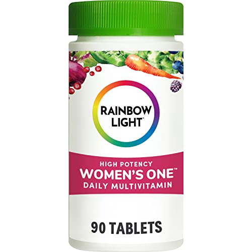 Rainbow Light Multivitamin for Women, Vitamin C, D & Zinc, Probiotics, Women’s One Multivitamin Provides High Potency Immune Support, Non-GMO, Vegetarian, 60 Tablets