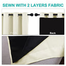 NICETOWN Grey Full Shade Curtain Panels, Pair of Energy Smart & Noise Blocking Out Blackout Drapes for Dining Room Window, Thermal Insulated Guest Room Lined Window Dressing(Gray, 52 x 84 inch)