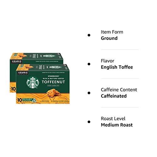 Starbucks K-Cup Coffee Pods—Caramel Flavored Coffee—100% Arabica—1 box (40 pods)