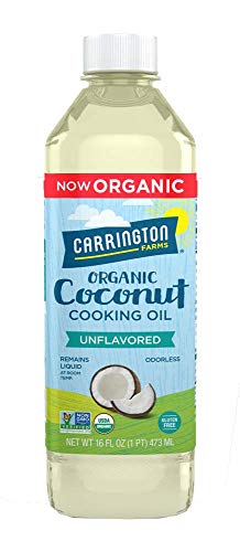 Carrington Farms gluten free, hexane free, NON-GMO, free of hydrogenated and trans fats in a BPA free bottle, liquid coconut cooking oil, unflavored, 32 Fl Oz