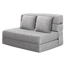 ANONER Fold Sofa Bed Couch Memory Foam with Pillow Futon Sleeper Chair Guest Bed and Fold Out Couch, Washable Cover Twin Size, Dark Gray