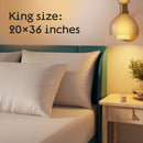 Niagara 4 Pack King Pillow Protectors with Zipper, Soft Quiet Cotton Sateen, Effective Dust Protection, Stay in Place Pillow Covers, Ideal for Home, Guests, Rentals (20x36 Inches)