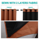 NICETOWN Grey Full Shade Curtain Panels, Pair of Energy Smart & Noise Blocking Out Blackout Drapes for Dining Room Window, Thermal Insulated Guest Room Lined Window Dressing(Gray, 52 x 84 inch)