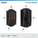 Schlage Encode Smart Wi-Fi Deadbolt with Century Trim in Matte Black