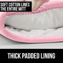 Gorilla Grip Heat and Slip Resistant Silicone Oven Mitts Set, Soft Cotton Lining, Waterproof, BPA-Free, Long Flexible Thick Gloves for Cooking, Kitchen Mitt Potholders, 12.5 in, Black