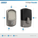 Schlage Encode Smart Wi-Fi Deadbolt with Century Trim in Matte Black