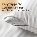 Niagara 4 Pack King Pillow Protectors with Zipper, Soft Quiet Cotton Sateen, Effective Dust Protection, Stay in Place Pillow Covers, Ideal for Home, Guests, Rentals (20x36 Inches)