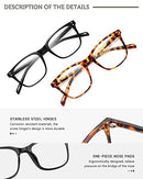 livho 2 Pack Blue Light Blocking Glasses, Computer Reading/Gaming/TV/Phones Glasses for Women Men,Anti Eyestrain & UV Glare (*B1 Light Blcak+Clear, Clear)