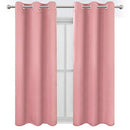 LEMOMO Blackout Curtains 52 x 84 inch/Black Set of 2 Panels/Thermal Insulated Room Darkening Bedroom Curtains