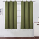 LEMOMO Blackout Curtains 52 x 84 inch/Black Set of 2 Panels/Thermal Insulated Room Darkening Bedroom Curtains