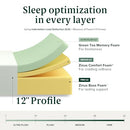ZINUS 6 Inch Green Tea Memory Foam Mattress, Fiberglass Free, Patented Custom Contour Support, Sturdy Base Foam, CertiPUR-US Certified, Bed-in-a-box, Twin, White