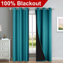 NICETOWN Grey Full Shade Curtain Panels, Pair of Energy Smart & Noise Blocking Out Blackout Drapes for Dining Room Window, Thermal Insulated Guest Room Lined Window Dressing(Gray, 52 x 84 inch)