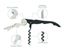 True TrueTap Double Hinged Waiter’s Corkscrew, Matte Black Bottle Opener with Foil Cutter, Wine Key