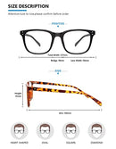 livho 2 Pack Blue Light Blocking Glasses, Computer Reading/Gaming/TV/Phones Glasses for Women Men,Anti Eyestrain & UV Glare (*B1 Light Blcak+Clear, Clear)