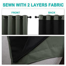 NICETOWN Grey Full Shade Curtain Panels, Pair of Energy Smart & Noise Blocking Out Blackout Drapes for Dining Room Window, Thermal Insulated Guest Room Lined Window Dressing(Gray, 52 x 84 inch)