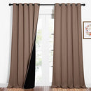 NICETOWN Grey Full Shade Curtain Panels, Pair of Energy Smart & Noise Blocking Out Blackout Drapes for Dining Room Window, Thermal Insulated Guest Room Lined Window Dressing(Gray, 52 x 84 inch)