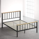 ZINUS Paul Metal and Bamboo Platform Bed Frame, Wood Slat Support, No Box Spring Needed, Easy Assembly, King